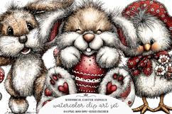 Whimsical easter animals clipart - Easter animal Png Product Image 1