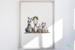 Whimsical Easter Animals Clipart Product Image 2