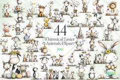 Whimsical Easter Animals Clipart Product Image 1