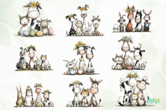 Whimsical Easter Animals Clipart Product Image 5