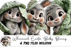 whimsical easter baby bunny Clipart Product Image 1