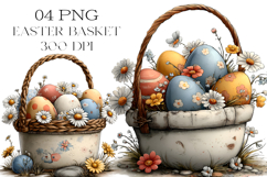Whimsical Easter Basket Clipart Product Image 1