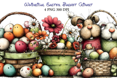 Whimsical Easter Basket Clipart Product Image 1