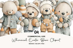 Whimsical Easter Bear Clipart Product Image 1