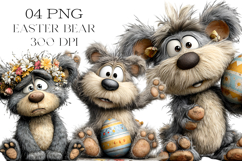 Whimsical Easter Bear Clipart Product Image 1