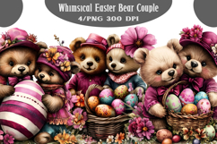 Whimsical Easter Bear Couple Clipart Product Image 1