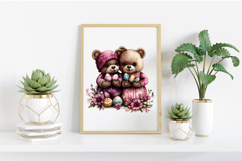 Whimsical Easter Bear Couple Clipart Product Image 2