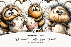 Whimsical Easter Bee Clipart Product Image 1