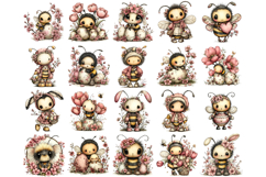 Whimsical Easter Bee Clipart Product Image 3