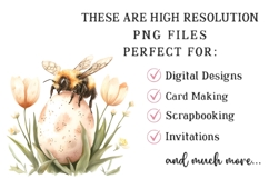 Whimsical Easter Bee Clipart Product Image 2