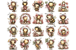 Whimsical Easter Bee Clipart Product Image 4