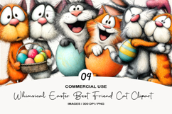 Whimsical Easter Best Friend Cat Clipart Product Image 1