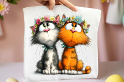 Whimsical Easter Best Friend Cat Clipart Product Image 2