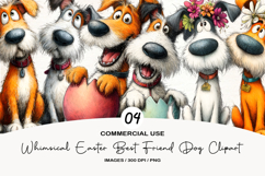 Whimsical Easter Best Friend Dog Clipart Product Image 1
