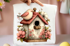 Whimsical Easter Birdhouse Clipart Product Image 2
