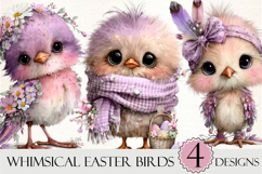 Whimsical Easter Birds Clipart Product Image 1