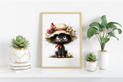 Whimsical Easter Black Cat Clipart Product Image 2