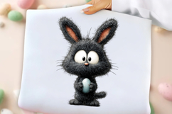 Whimsical Easter Black Cat Clipart Product Image 3