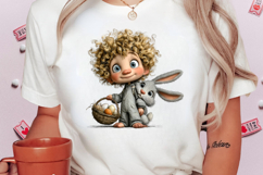 Whimsical Easter Boy Clipart Product Image 2