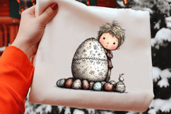 Whimsical Easter Boy Clipart Product Image 2