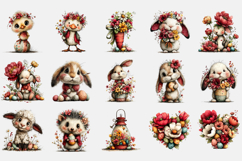 Whimsical Easter Bunny Bundle, Easter Sublimation PNG Product Image 2