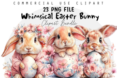 Whimsical Easter Bunny Sublimation PNG Bundle Product Image 1