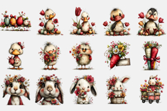 Whimsical Easter Bunny Bundle, Easter Sublimation PNG Product Image 4