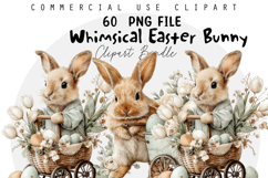 Whimsical Easter Bunny Bundle, Easter Sublimation PNG Product Image 1