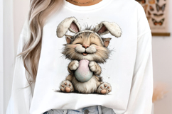 Whimsical Easter Bunny Cat Clipart Product Image 2