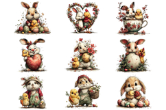 Whimsical Easter Bunny Chicken Sublimation Bundle Product Image 3