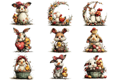 Whimsical Easter Bunny Chicken Sublimation Bundle Product Image 4