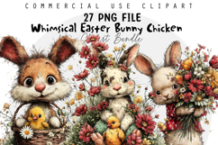 Whimsical Easter Bunny Chicken Sublimation Bundle Product Image 1