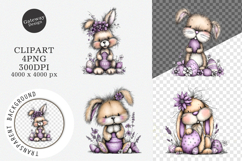 Whimsical Easter Bunny Clipart Product Image 1