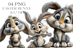 Whimsical Easter Bunny Clipart Product Image 1