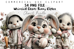 Whimsical Easter Bunny Clipart Product Image 1