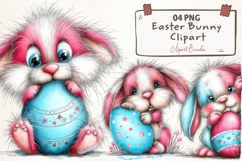 Whimsical Easter Bunny Clipart Product Image 1