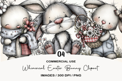 Whimsical Easter Bunny Clipart Product Image 1