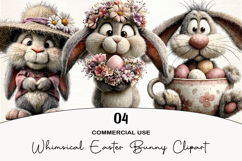 Whimsical Easter Bunny Clipart Product Image 1
