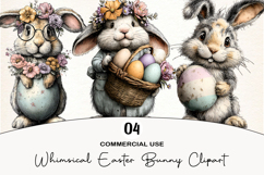 Whimsical Easter Bunny Clipart Product Image 1