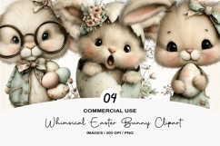 Whimsical Easter Bunny Clipart Product Image 1