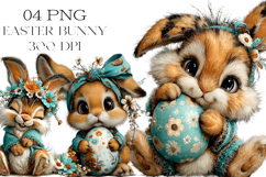 Whimsical Easter Bunny Clipart Product Image 1