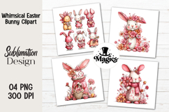 Whimsical Easter Bunny Clipart Product Image 1