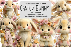 Whimsical Easter Bunny Clipart Product Image 1