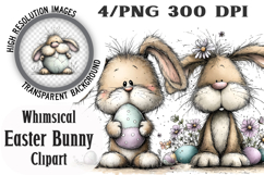 Whimsical Easter Bunny Clipart Product Image 1