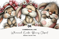 Whimsical Easter Bunny Clipart Product Image 1