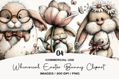 Whimsical Easter Bunny Clipart Product Image 1