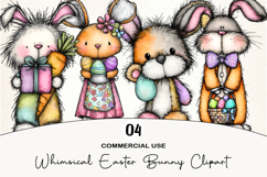 Whimsical Easter Bunny Clipart Product Image 1
