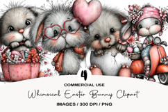 Whimsical Easter Bunny Clipart Product Image 1