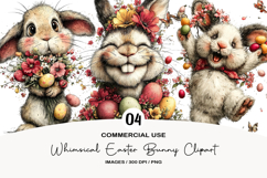 Whimsical Easter Bunny Clipart Product Image 1