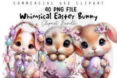 Whimsical Easter Bunny Clipart Product Image 1